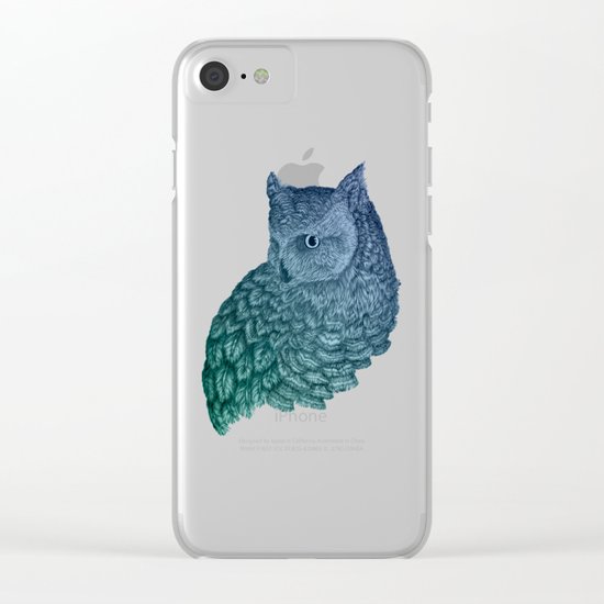 Ombre Owl II Clear iPhone Case
