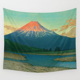 Mount Fuji Fujikawa by Kawase Hasui Wall Tapestry