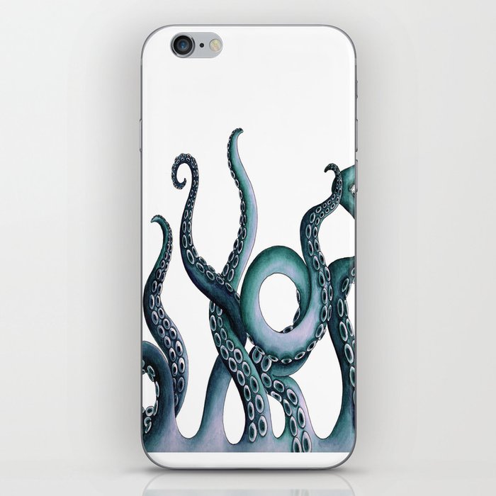 Kraken Teal iPhone Skin