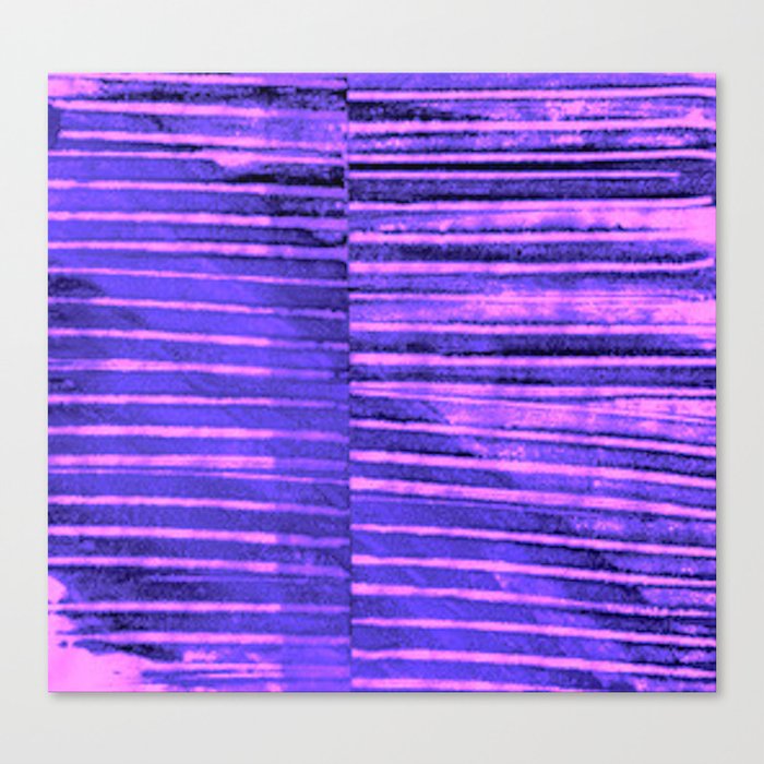 Modern Pinstripe 1 - Blazing Pink Canvas Print