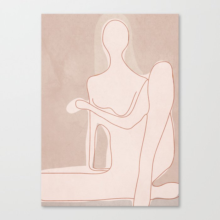 Abstract Woman Figure Canvas Print