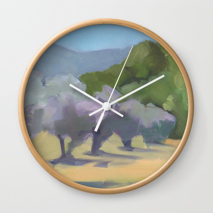 Olive grove Wall Clock