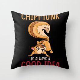 Chipmunk Throw Pillow