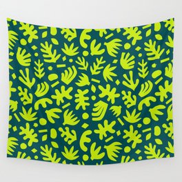 Matisse Paper Cuts // Lime Leaves Wall Tapestry