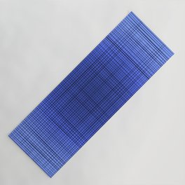 Sloane Grid Sun - blue grid art, grid pillow, home decor, painterly, sunshine, boho art, bohemian Yoga Mat