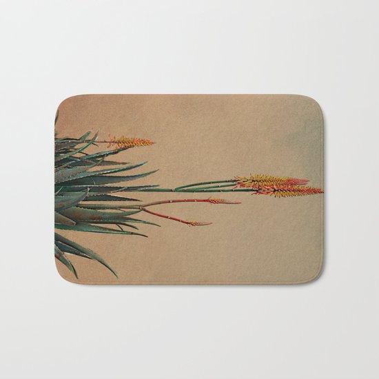Blooming succulent. Bath Mat