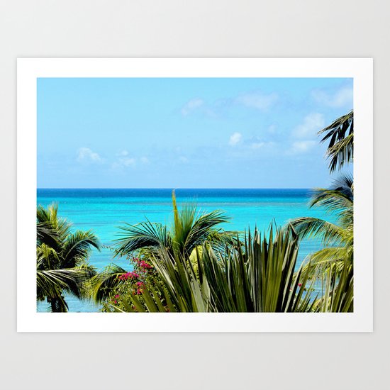Wild Exotic Blue Paradise -Indian Ocean Seascape Art Print