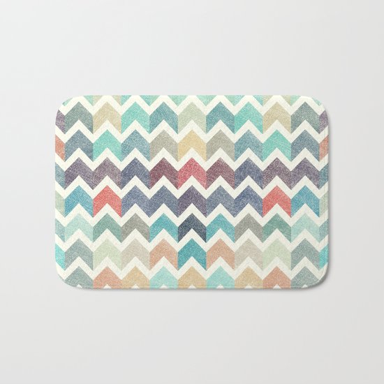 Glitter Chevron IV Bath Mat