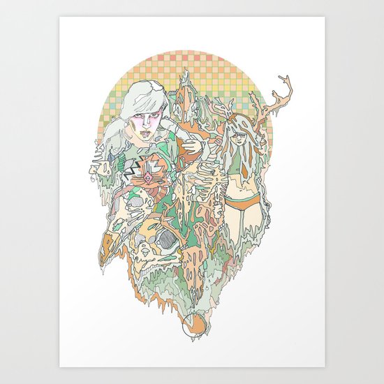heart & desert Art Print