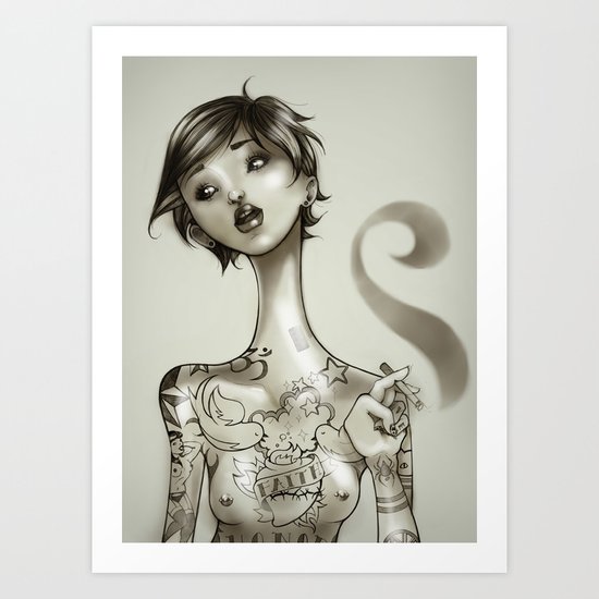 The Illustrated Woman Art Print