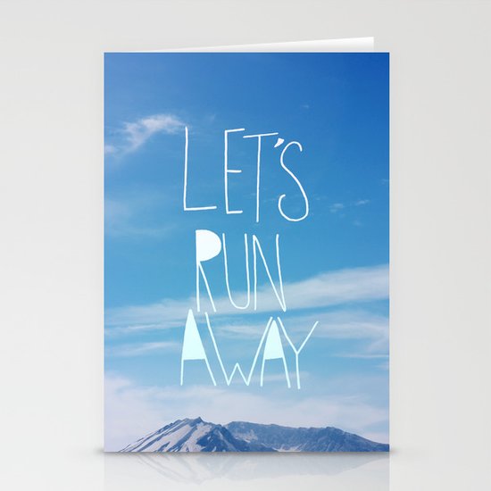 Let's Run Away: Mount Rainier Stationery Cards