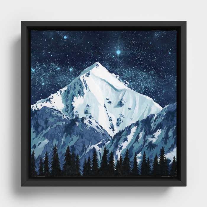 Alaska Night Sky 1 Framed Canvas