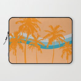 Orange Retro Minimalistic Vintage Palm Tree Design  Laptop Sleeve