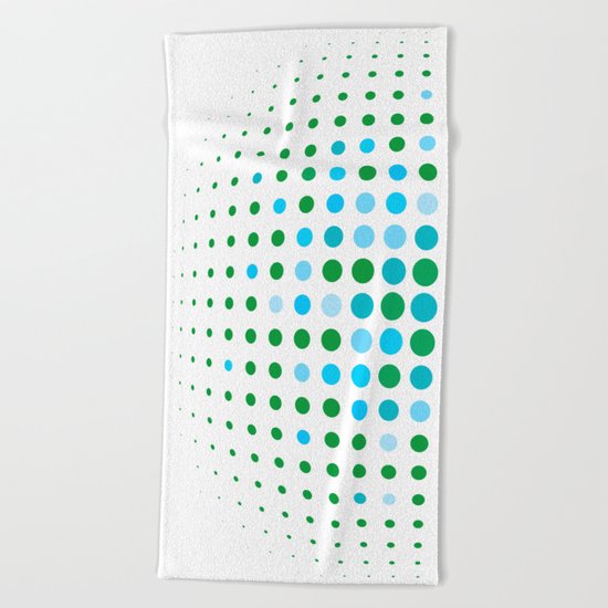 Green and blue optic Beach Towel