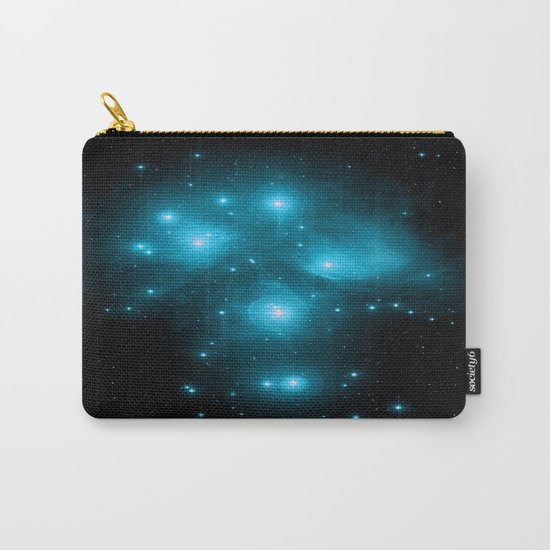 Turquoise Blue Galaxy: Pleiades Constellation Carry-All Pouch