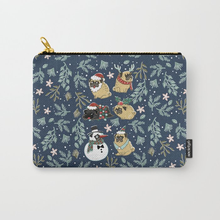 Christmas Pugs Carry-All Pouch