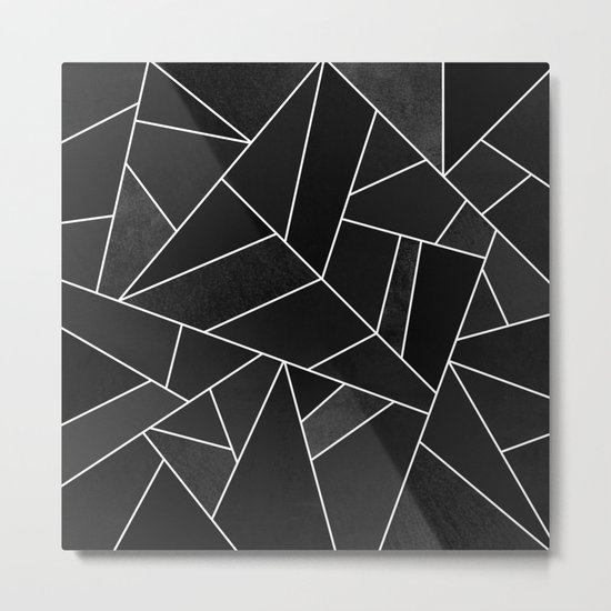 Black Stone Metal Print
