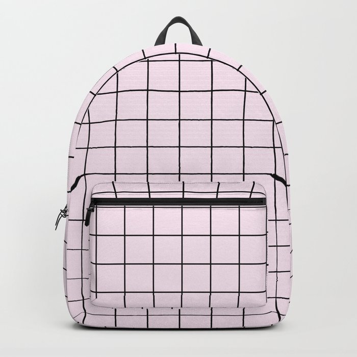 Grid in Pink/Black Backpack