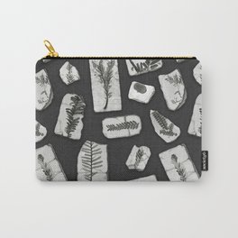 Antique Fossils on Black Carry-All Pouch