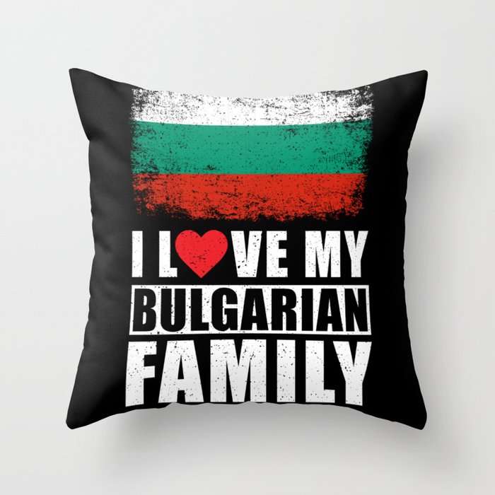 Bulgarian Family Throw Pillow