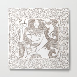 Queen Mokka Metal Print | Drawing, Notstarbucks, Mokka, Coffee, Ink Pen, Starbucks, Mermaid, Pattern, Digital, Latteart 
