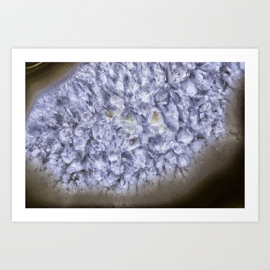 macro geode crystals Art Print