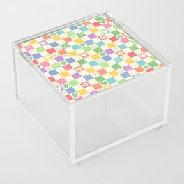 Happy Checkered pattern bright Acrylic Box