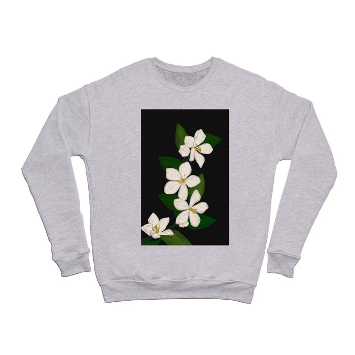 Blooming Branch Black Crewneck Sweatshirt