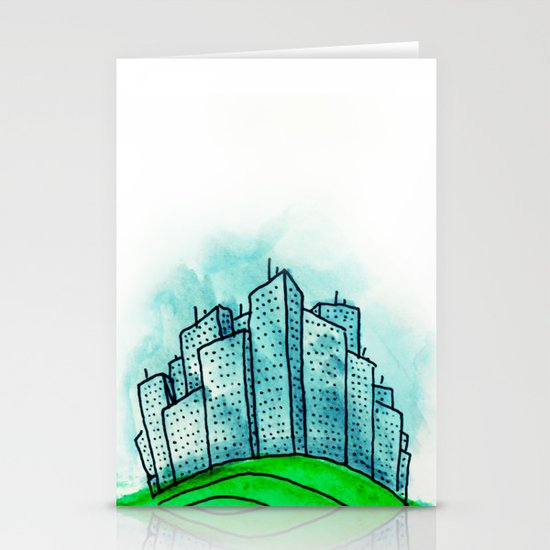 City on a Hill Stationery Cards