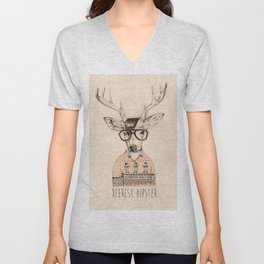 Deerest hipster V Neck T Shirt