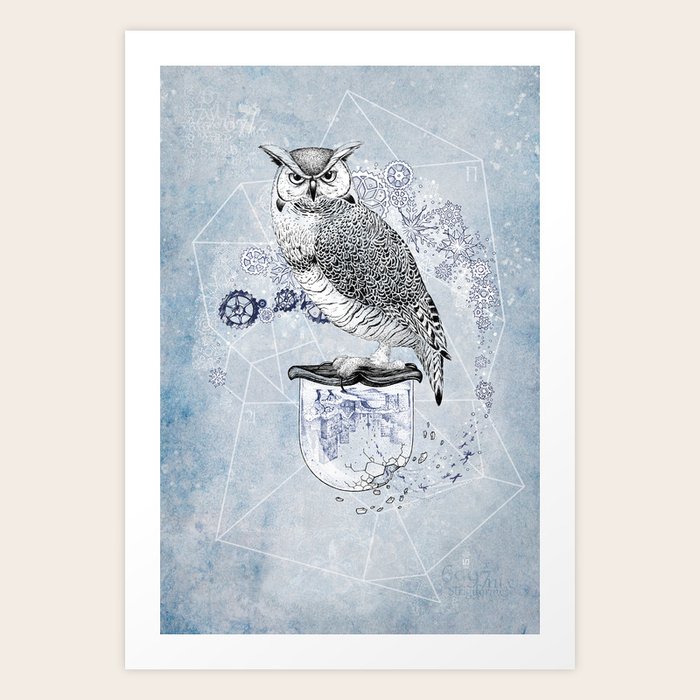 Owl Theory Art Print by Frances Fulton Society6