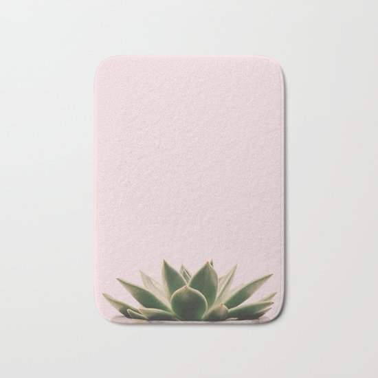 Succulent pink Bath Mat