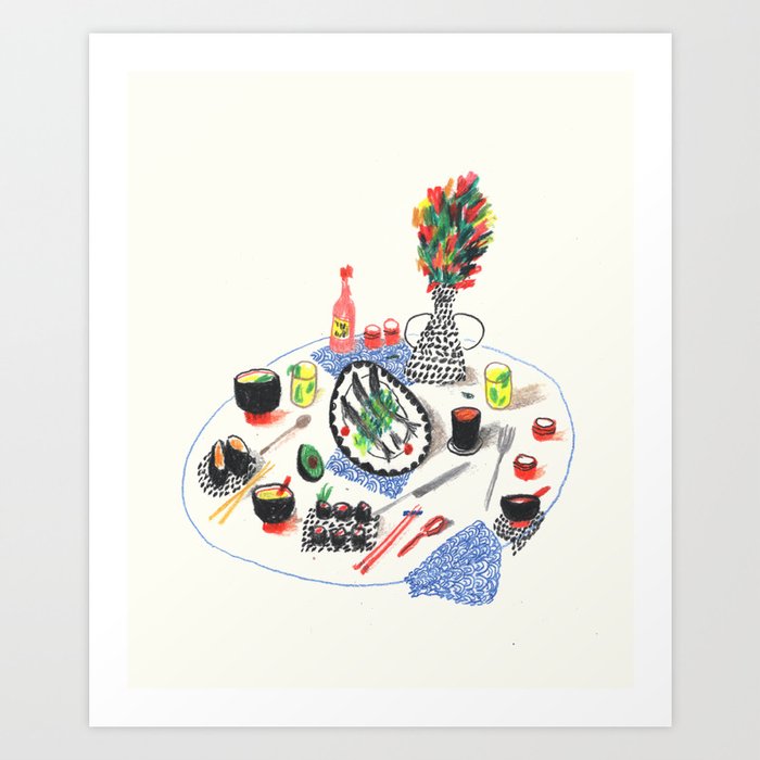 Sardine & Sashimi Art Print