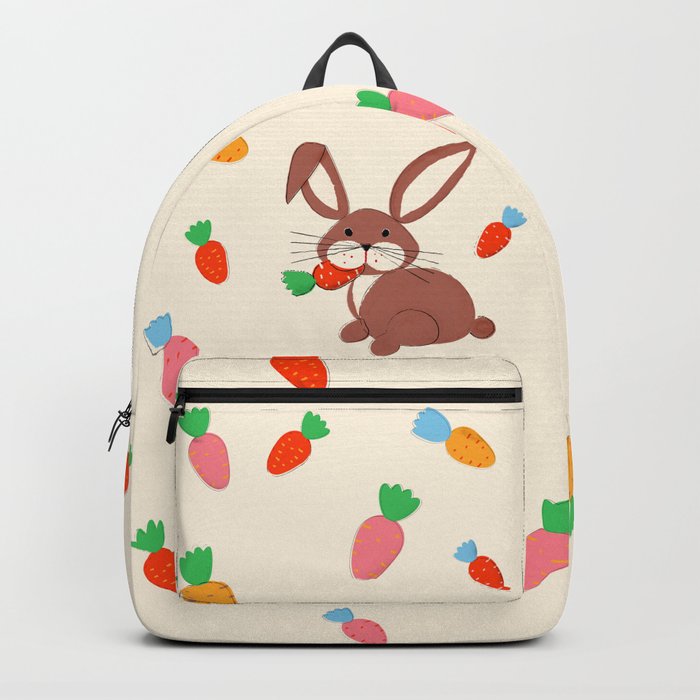 Cute Bunny and Carrots Backpack by showmemars Society6
