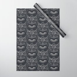 Gothic lace-bats-black Wrapping Paper