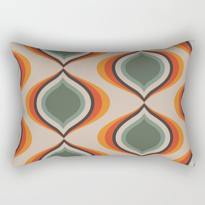 Retro Tiger Eyes Rectangular Pillow