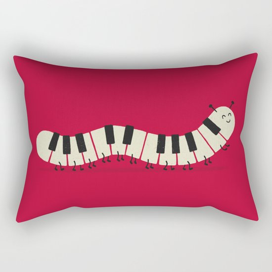 Caterpiano Rectangular Pillow