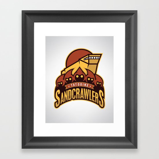 Tatooine SandCrawlers Framed Art Print