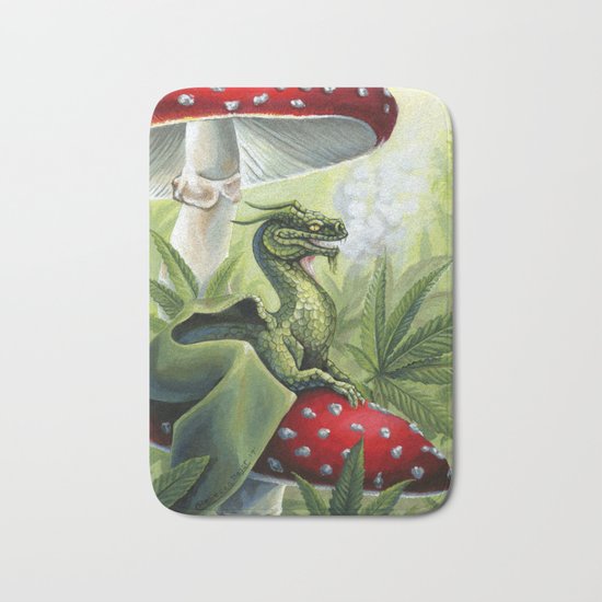 Green Dragon Bath Mat