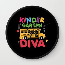 Kindergarten Diva Wall Clock