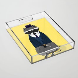 mafia racoon Acrylic Tray