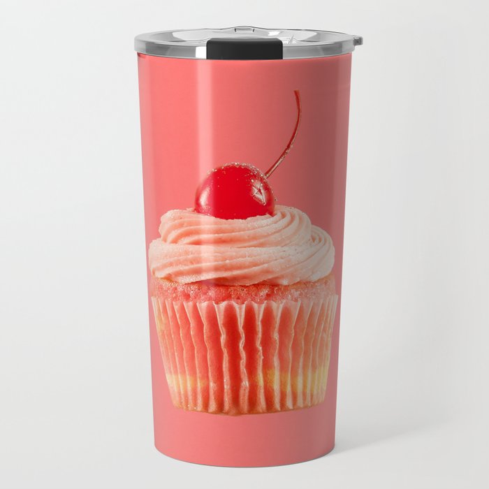 Cupcake Love | Pink with a Cherry on Top Travel Mug