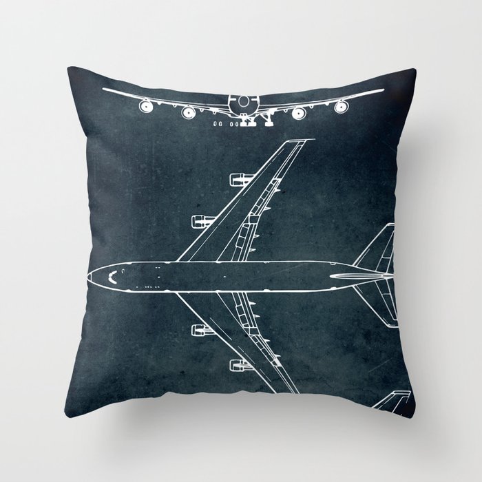 BOEING 747 - First flight 1969 Throw Pillow