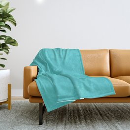 Simply Solid - Medium Turquoise Throw Blanket