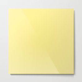 SOFT YELLOW Pastel solid color Metal Print