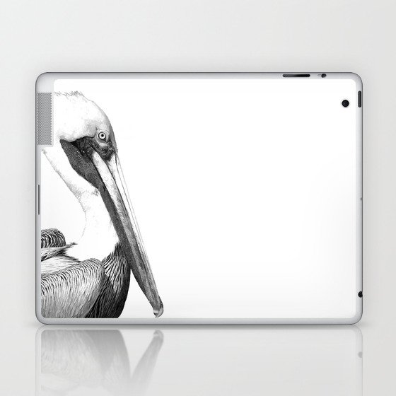 Black and White Pelican Laptop & iPad Skin