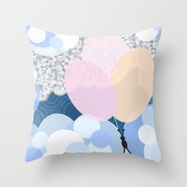 Flying Above The City Throw Pillow