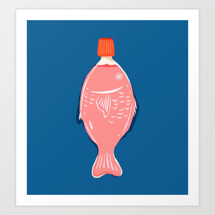 Abstraction_Little_Fish_Sauce_Minimalism_001 Art Print