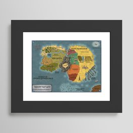Memory Map Land Framed Art Print
