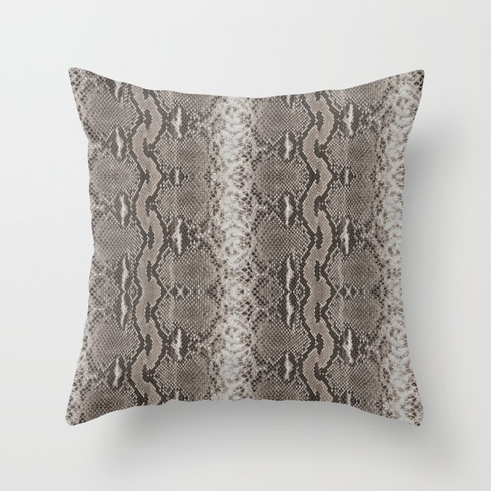 Python Snakeskin Print Throw Pillow